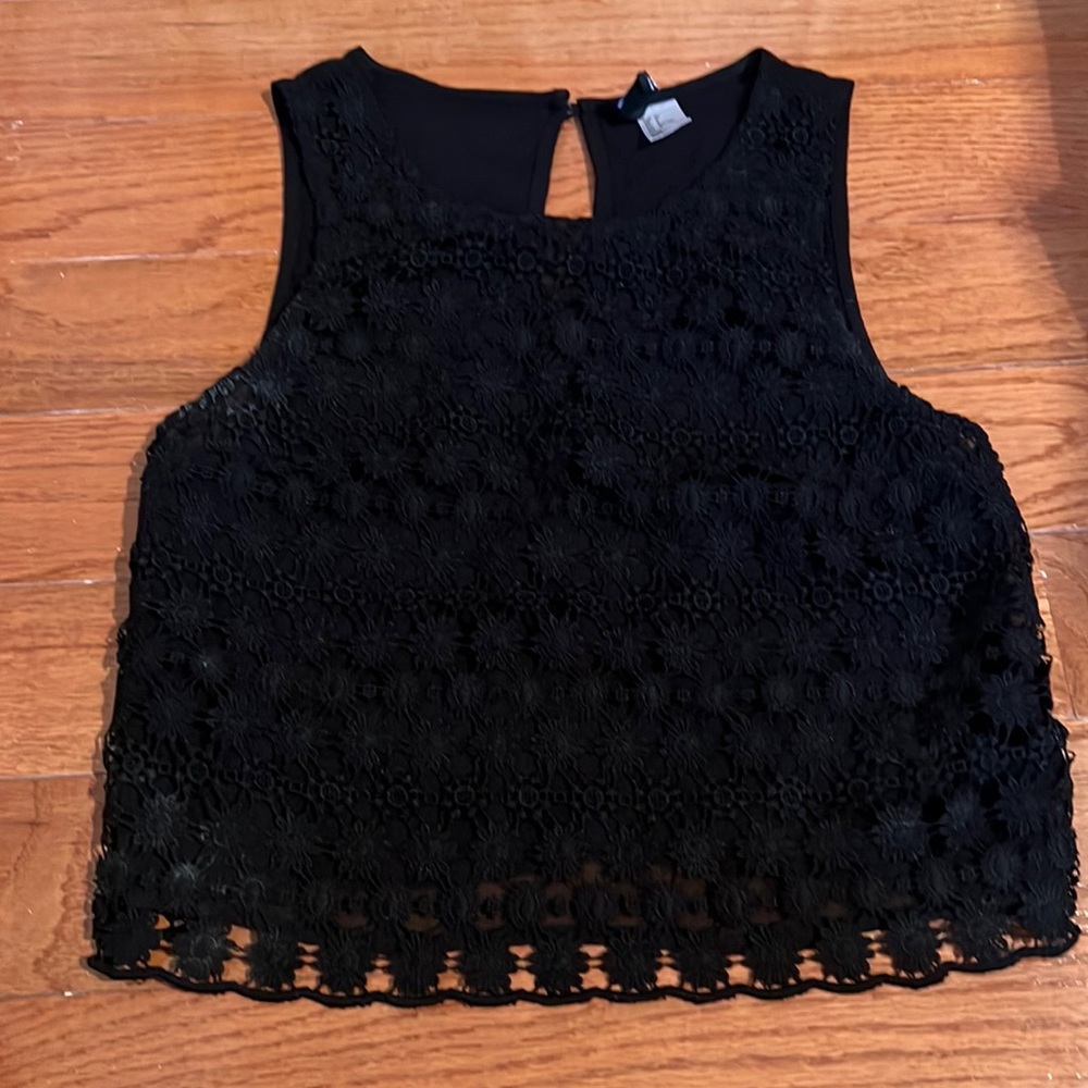 H&M black tank knitted
